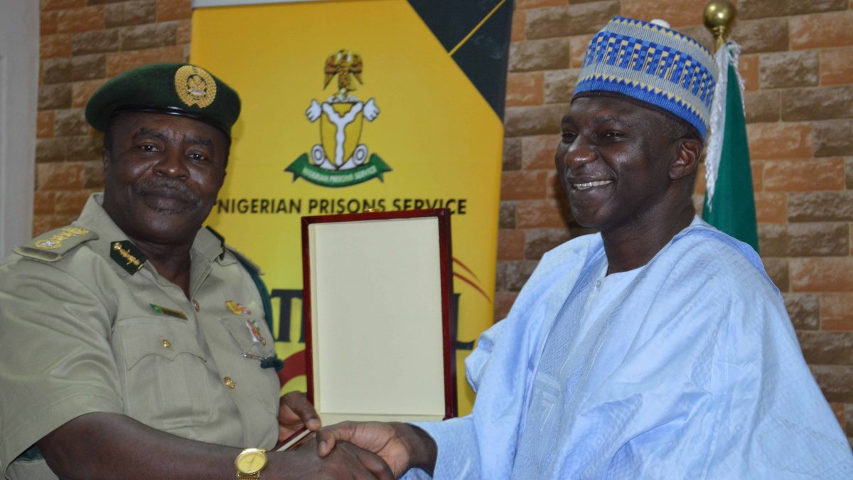 CG of Nigerian Prisons Service, Mr. Peter Ekpendu and DG ICRC, Mr. Aminu Diko during the Commission’s visit to the Nigerian Prisons Service