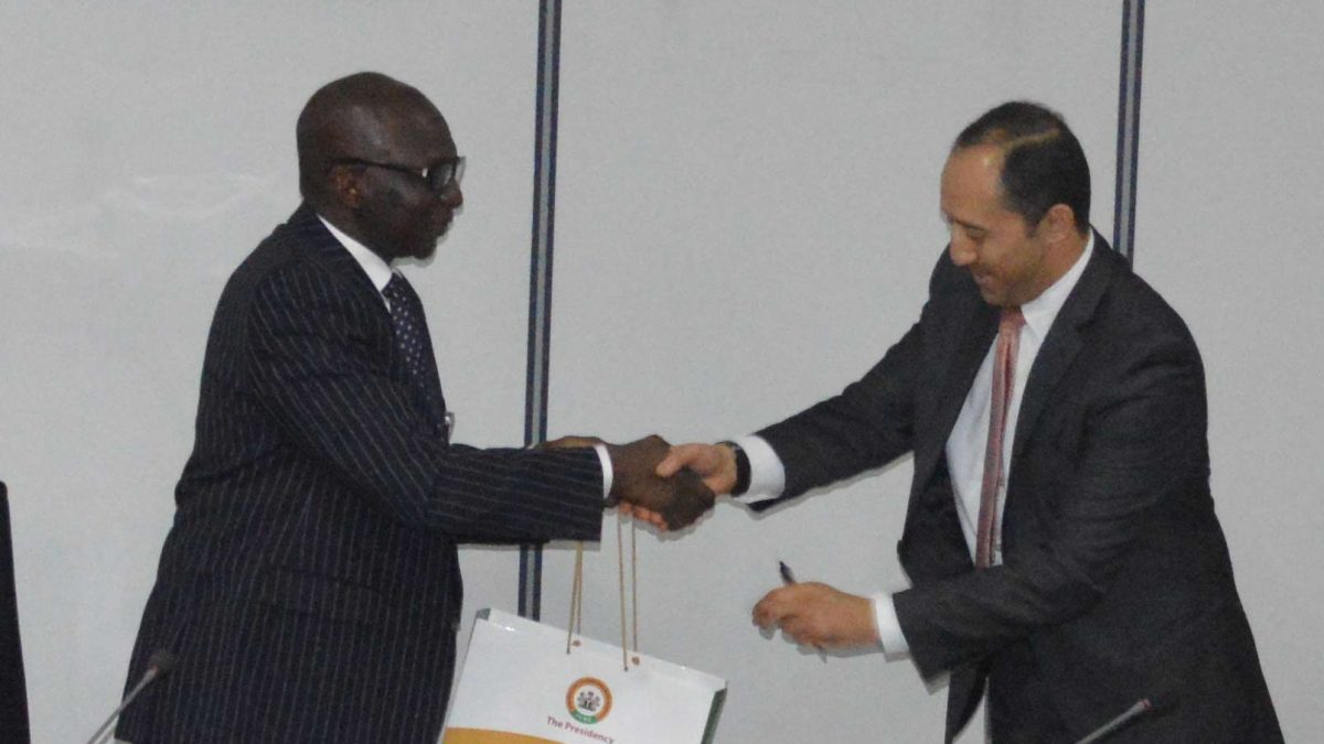 (L –R) ICRC DG, Mr. Aminu Diko with Mr. Moataz Elsaid, Senior Economist of the African Department, IMF in Nigeria