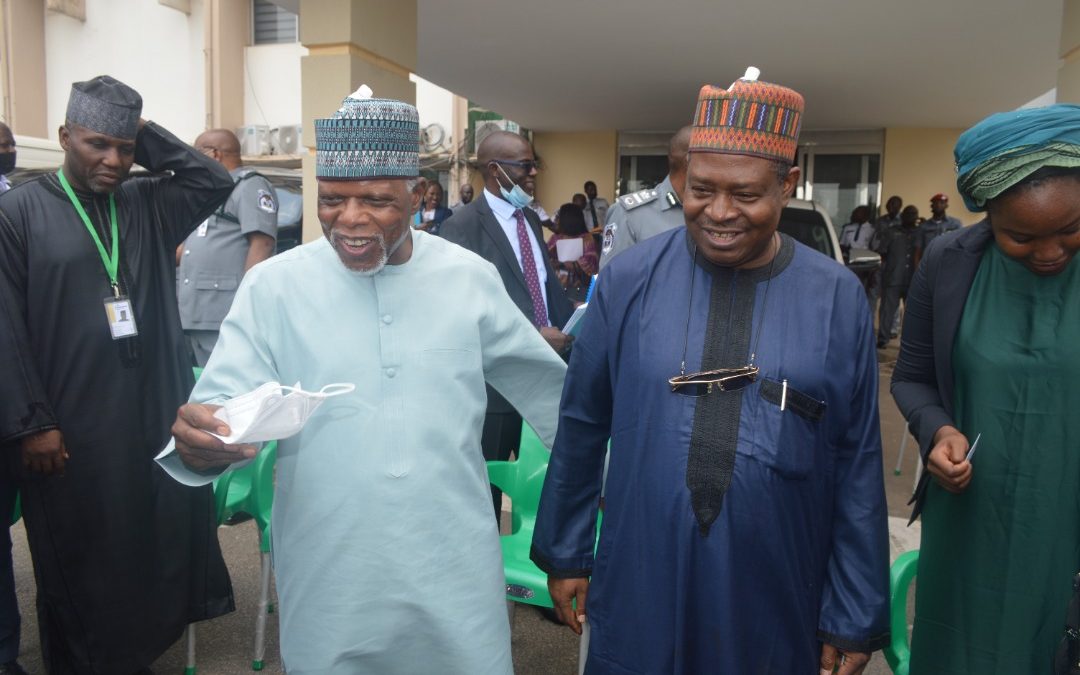 Comptroller General of the Nigerian Customs Service Col. Hameed Ali with Acting DG of ICRC Michael Ohiani after the signing of the Customs Modernisation Agreement