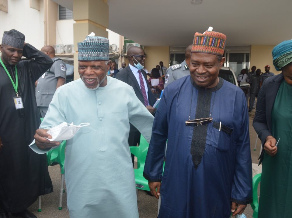 Comptroller General of the Nigerian Customs Service Col. Hameed Ali with Acting DG of ICRC Michael Ohiani after the signing of the Customs Modernisation Agreement