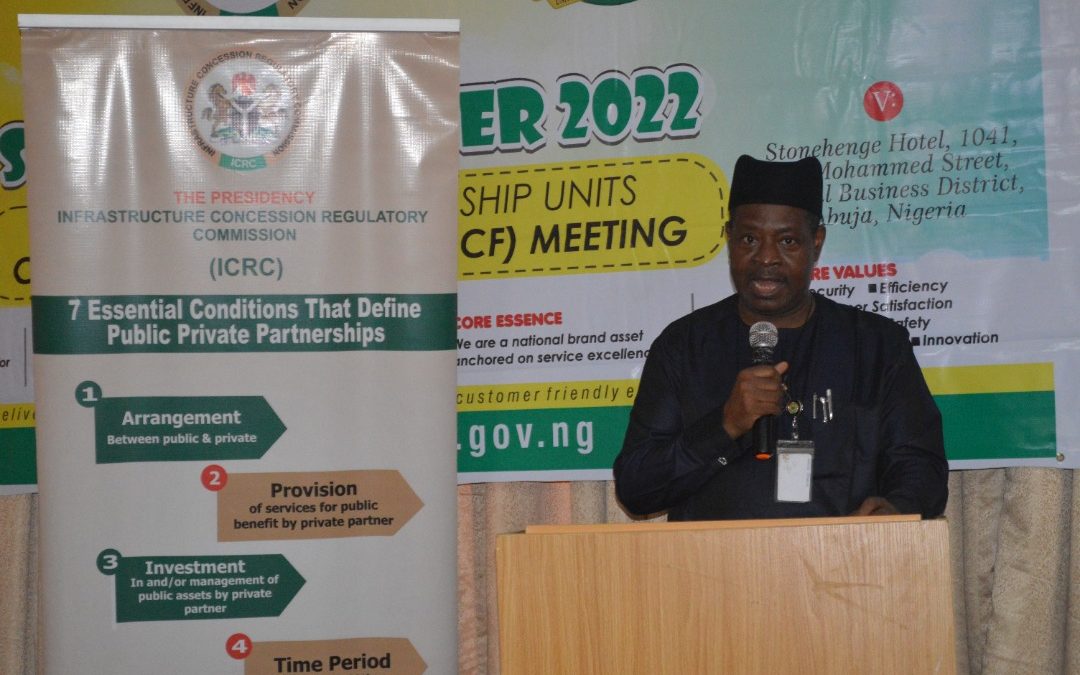 Acting Dg of ICRC Michael Ohiani at the 2nd quarter Public Private Partnership Units Consultative Forum (3PUCF) in Abuja on Thursday