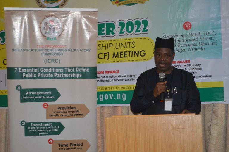 Acting Dg of ICRC Michael Ohiani at the 2nd quarter Public Private Partnership Units Consultative Forum (3PUCF) in Abuja on Thursday