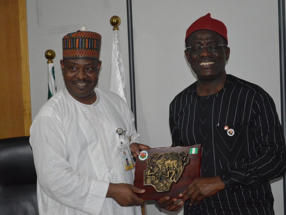 DG of ICRC, Michael Ohiani with National President of NACCIMA John Udeagbala when the Association paid a courtesy visit to the Commission