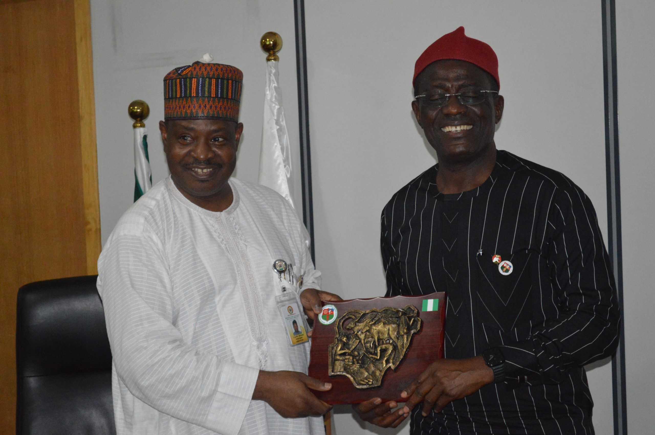 DG of ICRC, Michael Ohiani with National President of NACCIMA John Udeagbala when the Association paid a courtesy visit to the Commission